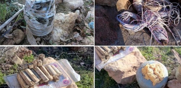 Diyarbakırda yol kenarına tuzaklanan patlayıcılar imha edildi