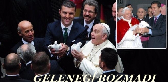 Emir Sarıgül Papa ile Barış Güvercini Uçurdu