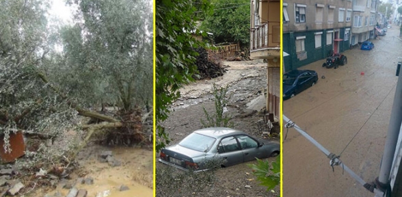 Gemlik te sel ve fırtına