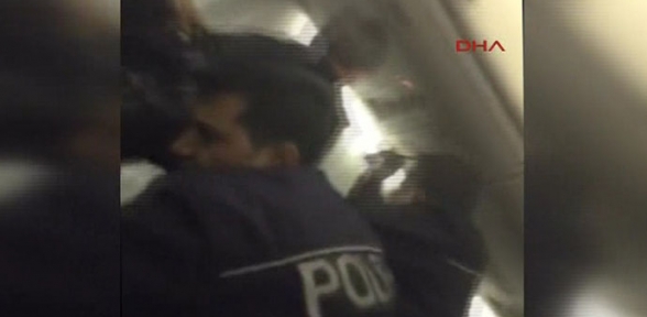 Havada kalp krizi ve arbede