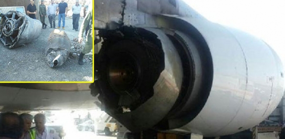 Havadayken motoru parçalandı