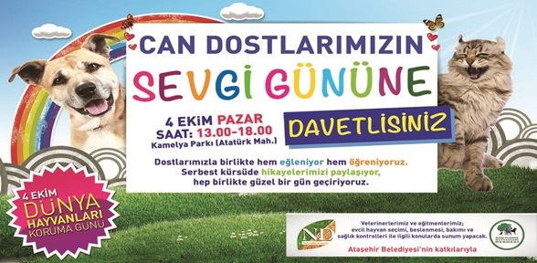 Hayvanseverler 4 Ekim de Ataşehir de biraraya geliyor
