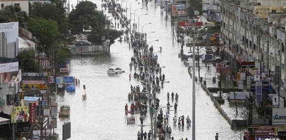 Hindistanın Tamil Nadu eyaletinde sel felaketi