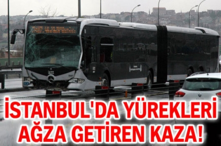 İki metrobüs çarpıştı