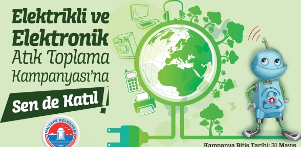 İki ton elektronik atık toplayan okula bilgisayar