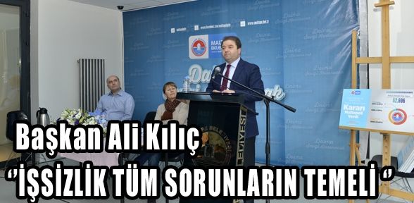 İşsizlik tüm sorunların temeli