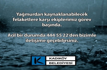 Kadıköy Belediyesi sele karşı kriz masası oluşturdu