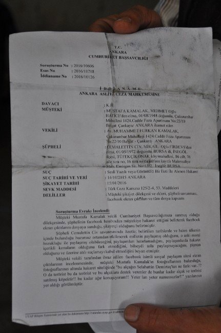 Kamalak tan 3 Vatandaşa Hakaret Davası