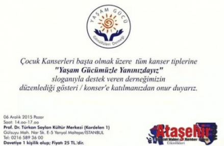 KANSER HASTALARI İÇİN DEV ORGANİZASYON 