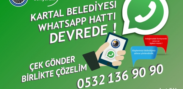 KARTAL BELEDİYESİ WHATSAPP HATTI DEVREDE