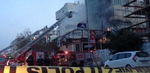 Kartal da korkutan yangın