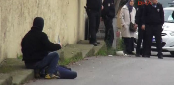 Kartal da rehine krizi polis ikna etmeye çalışıyor