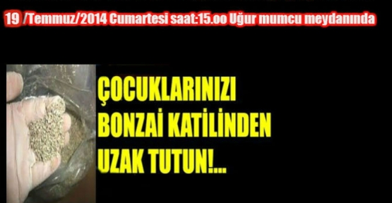 Kartalda BONZAİ ye hayır mitingi