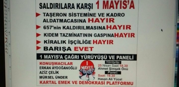 Kartallı emekçiler 1 Mayısa hazırlanıyor