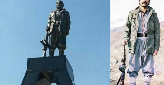 Licede Korkmazın heykeli yıkıldı bir kişi hayatını kaybetti