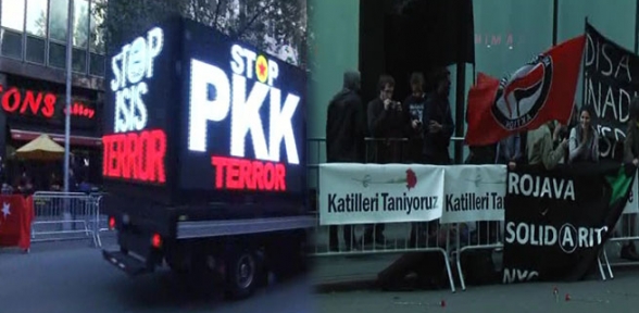 New York ta karşılıklı protesto