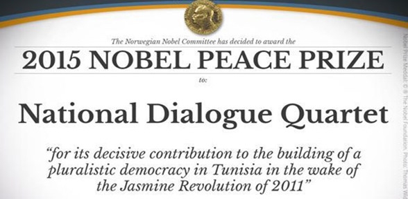 Nobel Barış Ödülü Tunus Diyalog Komitesi nin
