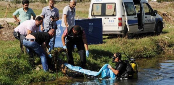 Öldürüp su kanalına attılar