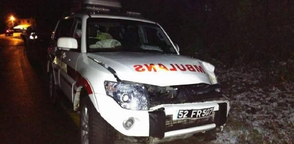Ordu da 112 Ambulansı Kaza Yaptı 