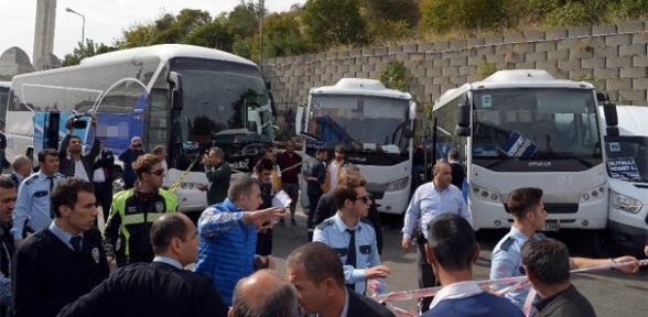 Otogarda inanılmaz kaza