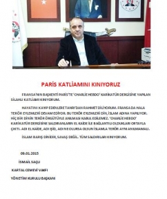 Paris katliamını kınıyoruz