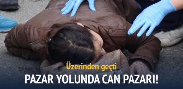 Pazara giderken beton mikserinin altında kaldı