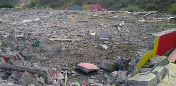 PKK nın sözde mezarlığı dümdüz edildi