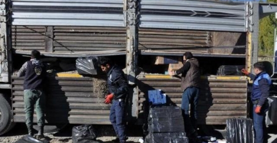 Ponza Yüklü Tır da 25 Bin Paket Kaçak Sigara