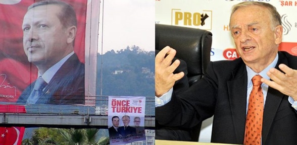 Rize de CHP li adayın Erdoğan posteri tepkisi