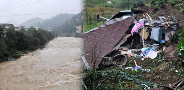 Rize de sel ve heyelan