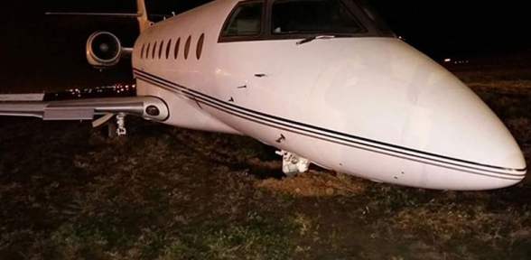 Ronaldo nun uçağı pistten çıktı