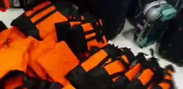 Sahte can yeleği operasyonu anbean görüntülendi