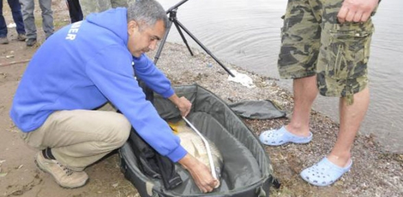 Sapanca Gölü nde 16 kilo 200 gram ağırlığında sazan yakalandı