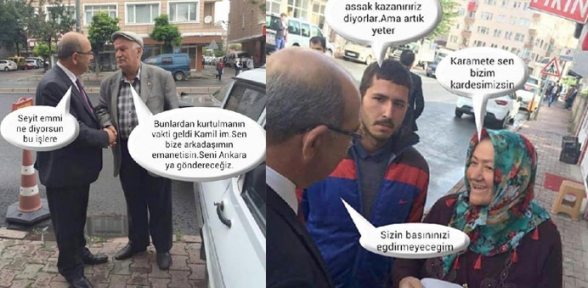 Seçmenlerle çektirdiği fotoğrafları konuşturdu