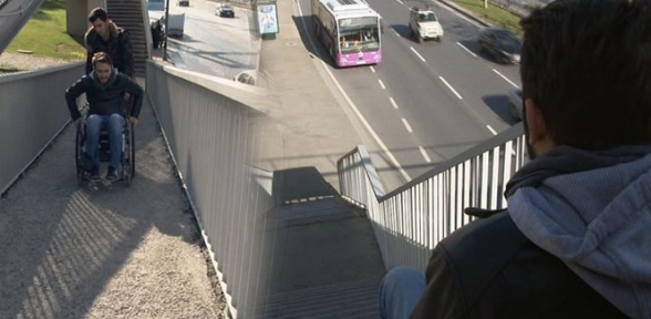 Şişlide engelli üst geçit 