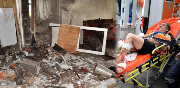 Soba bomba gibi patladı. 1 yaralı