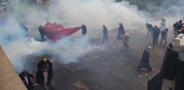Suyu vermek istemeyen köylülere sert müdahale