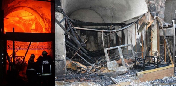 Tarihi çarşıda yangın