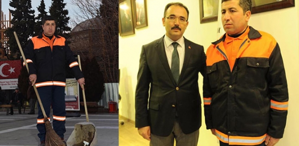 Temizlik işçisinden örnek davranış