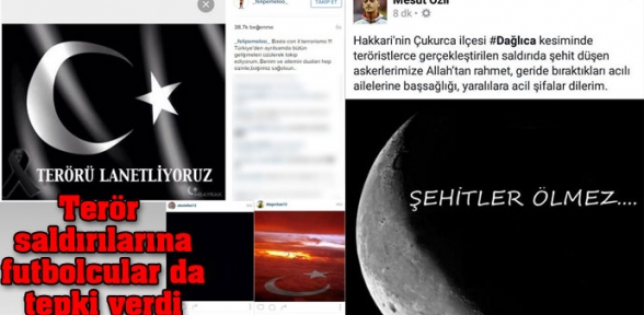 Terör saldırılarına futbolcular da tepki verdi