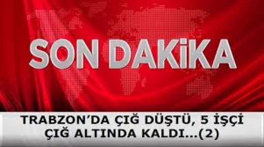 Trabzonda çığ düştü