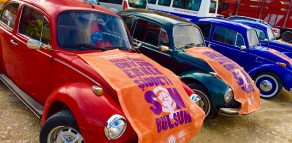 Vosvoslar kadına şiddet için yollarda