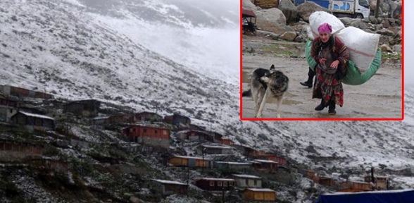 Yaylacılara ilk kar sürprizi