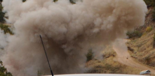 Yola gömülü 150 kg bomba imha edildi