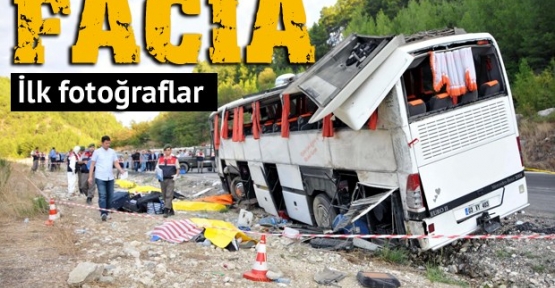 Yolcu otobüsü dereye uçtu 13 kişi ölü 15 kişi yaralandı