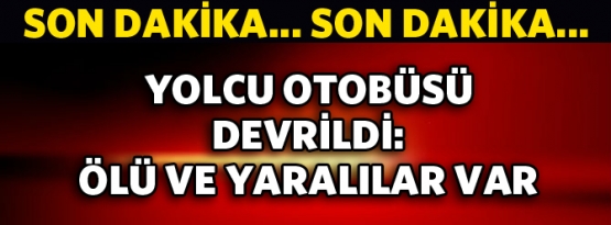 Yolcu otobüsü devrildi