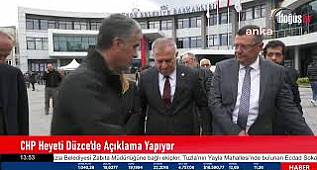 CHP Heyeti Düzce'de Açıklama Yapıyor